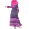 Muslim Long Sleeve Dress Big Peplum   purple - Mega Save Wholesale & Retail - 1