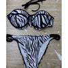 European Style Sexy Bikini Swimwear Swimsuit Bathing Suit black white leopard print - Mega Save Wholesale & Retail - 1