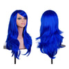 27.5" 70cm Long Wavy Curly Cosplay Fashion Mermaid Fantasy Wig heat resistant   noble blue - Mega Save Wholesale & Retail