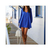 European Mini Chiffon A Shape Dress Fasionable sapphire blue - Mega Save Wholesale & Retail - 1