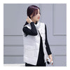 Winter Waistcoat Vest Thick Down Coat Woman Short   white   M - Mega Save Wholesale & Retail - 1