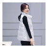 Winter Waistcoat Vest Thick Down Coat Woman Short   white   M - Mega Save Wholesale & Retail - 2