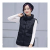 Winter Waistcoat Vest Thick Down Coat Woman Short   black   M - Mega Save Wholesale & Retail - 1
