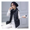 Winter Waistcoat Vest Thick Down Coat Woman Short   black   M - Mega Save Wholesale & Retail - 2