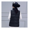 Winter Waistcoat Vest Thick Down Coat Woman Short   black   M - Mega Save Wholesale & Retail - 3
