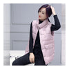 Winter Waistcoat Vest Thick Down Coat Woman Short   pink   M - Mega Save Wholesale & Retail - 3