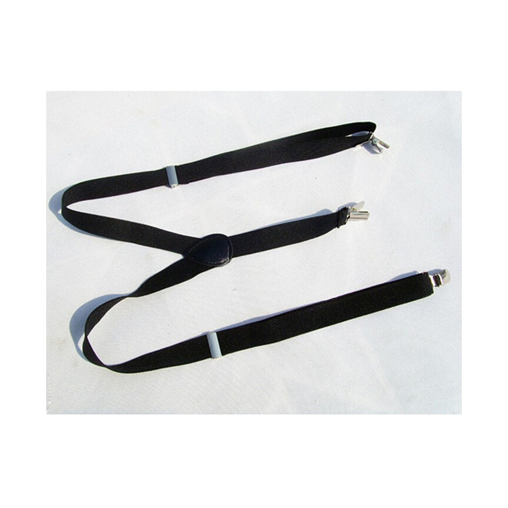 Men Women Unisex Adjustable Clip-on suspenders Elastic Braces Gallusus   Maroon