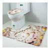 Flannel Toilet Seat 3pcs Set Carpet Ground Mat beach shell - Mega Save Wholesale & Retail - 2