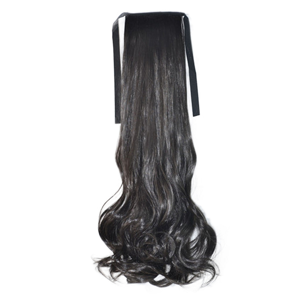 Wig Horsetail Lace-up Curled Hair    natural black 128-2# - Mega Save Wholesale & Retail - 1