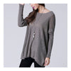 Batwing Knitwear Thin Loose Pullover Sweater   grey - Mega Save Wholesale & Retail - 2