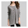 Batwing Knitwear Thin Loose Pullover Sweater   light floral - Mega Save Wholesale & Retail - 1