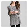 Batwing Knitwear Thin Loose Pullover Sweater   light floral - Mega Save Wholesale & Retail - 3