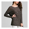 Batwing Knitwear Thin Loose Pullover Sweater   dark floral - Mega Save Wholesale & Retail - 2