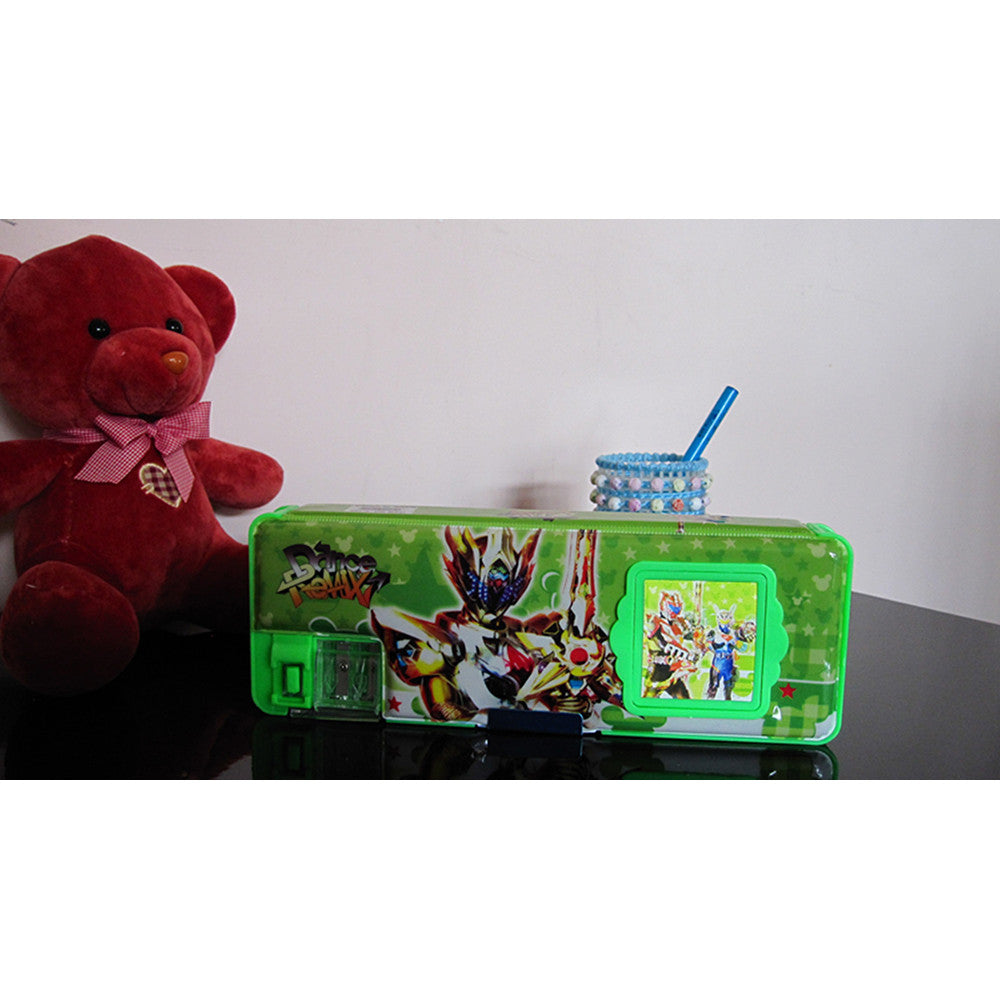 Cute cartoon student supplies Multifunction Two-sided pencil boxes pencil case with electric calculator big size   Transformers - Mega Save Wholesale & Retail - 2