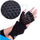 Weight Lifting Gym Gloves Training Fitness Antislip Wareproof Wrist Wrap Workout Exercise Gaming 3 Color In Pair Black M - Mega Save Wholesale & Retail