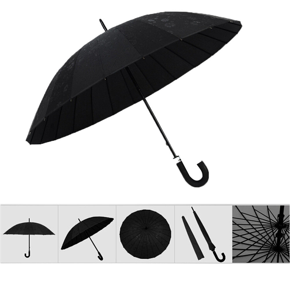 Fashion umbrella Water Activated Flower appeared once wet Windproof Princess Novelty Umbrella Black - Mega Save Wholesale & Retail - 1