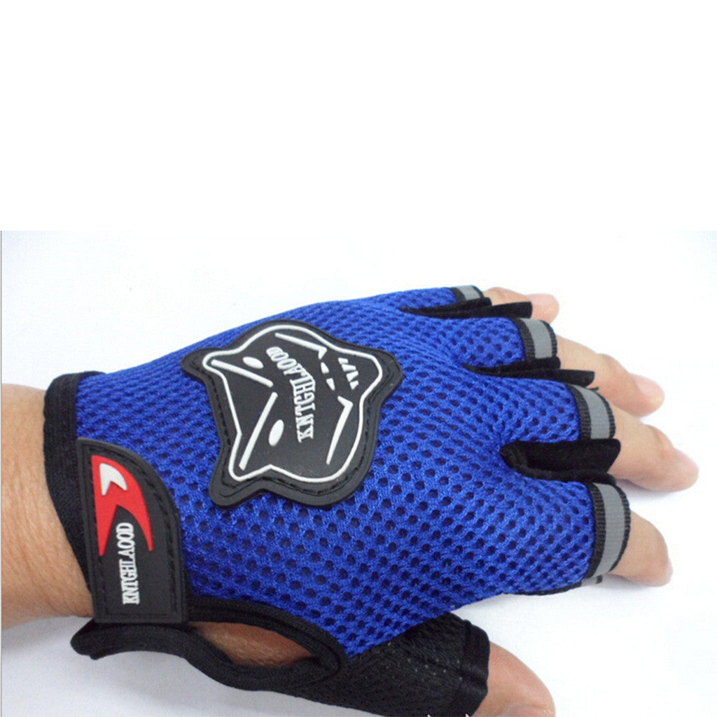 Outdoor Sports Fingerless Breathable Cycling Gloves Bike Bicycle Half Finger Gloves Red - Mega Save Wholesale & Retail - 4