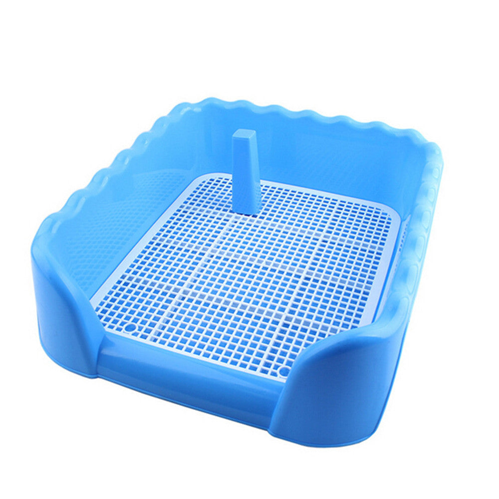 Indoor Dog Puppy Plastic Potty Training Dog Toilet with Fence and Target Pet Pee Toilet Blue Big - Mega Save Wholesale & Retail - 1