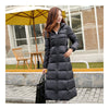 Winter Light Thin Down Slim Coat Extra Long Plus Size    black   S - Mega Save Wholesale & Retail - 1