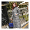 Winter Light Thin Down Slim Coat Extra Long Plus Size    silver grey  S - Mega Save Wholesale & Retail - 2