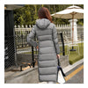 Winter Light Thin Down Slim Coat Extra Long Plus Size    silver grey  S - Mega Save Wholesale & Retail - 3