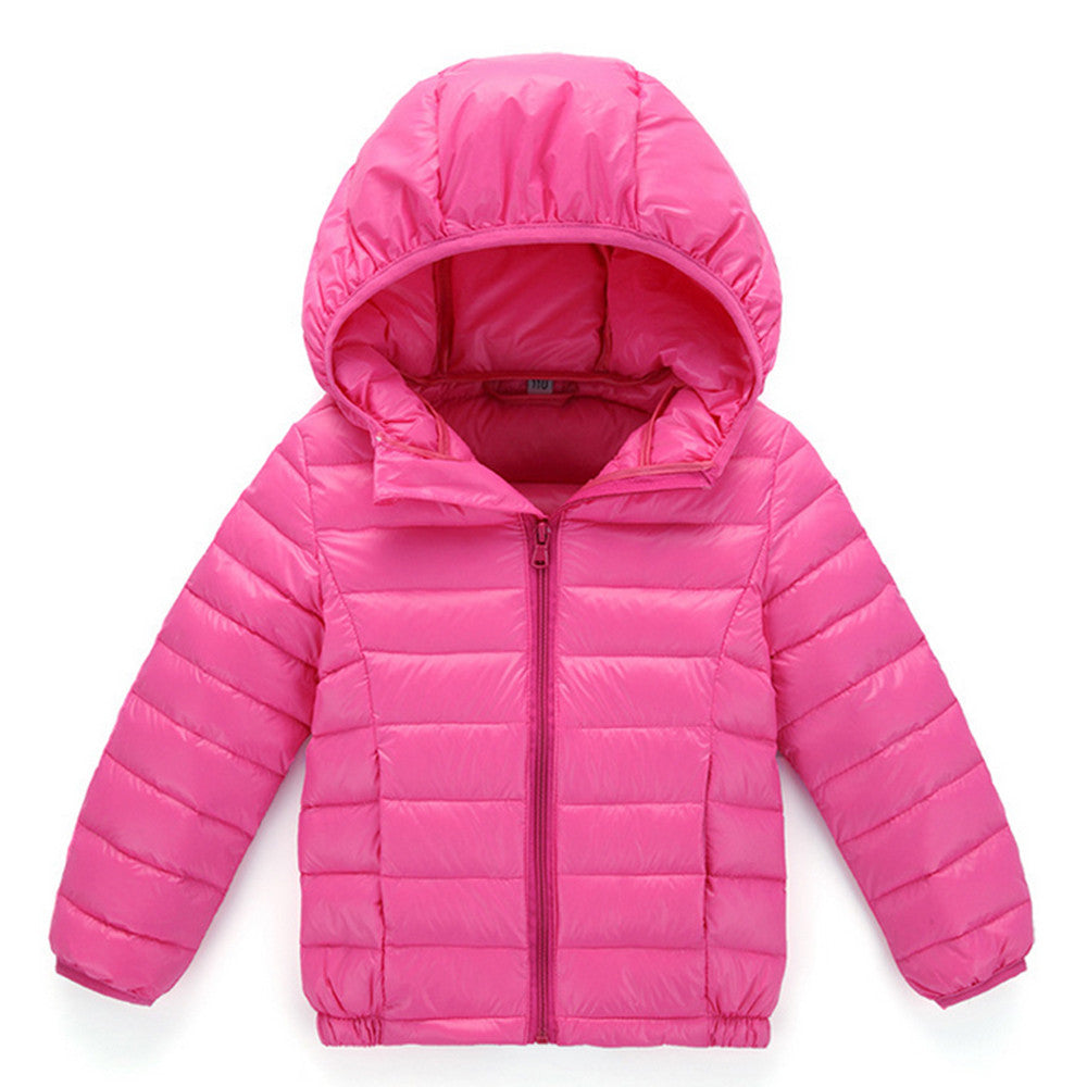 Winter Boy Girl Children Garments Thick Short Down Coat   rose    120cm - Mega Save Wholesale & Retail - 1