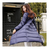 Winter Light Thin Down Slim Coat Extra Long Plus Size    navy    S - Mega Save Wholesale & Retail - 3