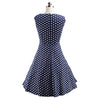 Hepburn Style 50s Vintage Polka Dot Dress   navy   S - Mega Save Wholesale & Retail - 2