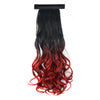 Wig Horsetail Long Curled Hair Gradient Ramp    black bright red PP03-1BTRED# - Mega Save Wholesale & Retail - 1
