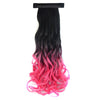 Wig Horsetail Long Curled Hair Gradient Ramp    black rouge pink PP03-1BT2311# - Mega Save Wholesale & Retail - 1