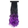 Wig Horsetail Long Curled Hair Gradient Ramp    black violet PP03-1BT51P# - Mega Save Wholesale & Retail - 1