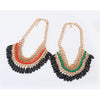 Bohemian National Style Acrylic Water-drop Tassel Necklace    green - Mega Save Wholesale & Retail - 2