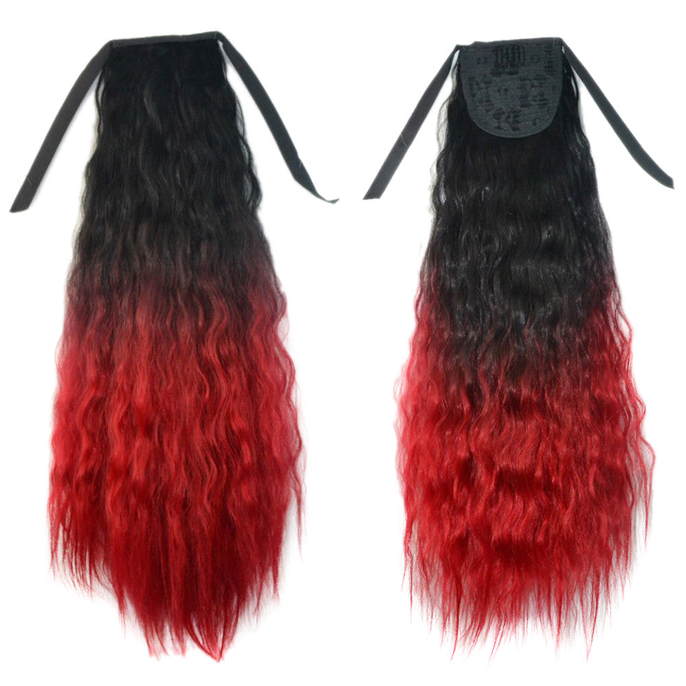 Wig Horsetail Gradient Ramp Corn Hot     black bright red 1BTRED# - Mega Save Wholesale & Retail - 1