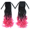 Wig Long Curled Hair Horsetail Gradient Ramp    black rouge pink C03-1BT2311# - Mega Save Wholesale & Retail - 1