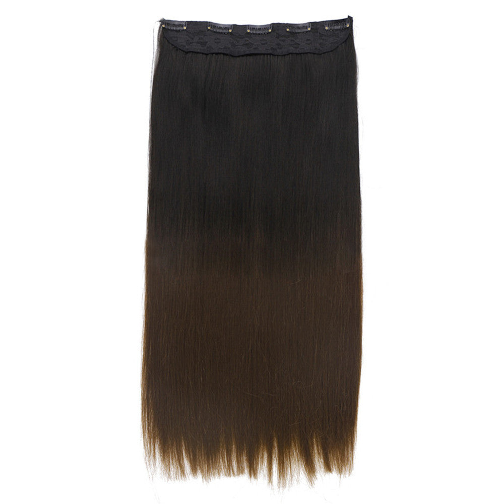 Five Clips Long Straight Hair Extension Wig   1BT8 - Mega Save Wholesale & Retail