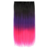 Five Clips Long Straight Hair Extension Wig   1BTPURPLETHOTPINK - Mega Save Wholesale & Retail