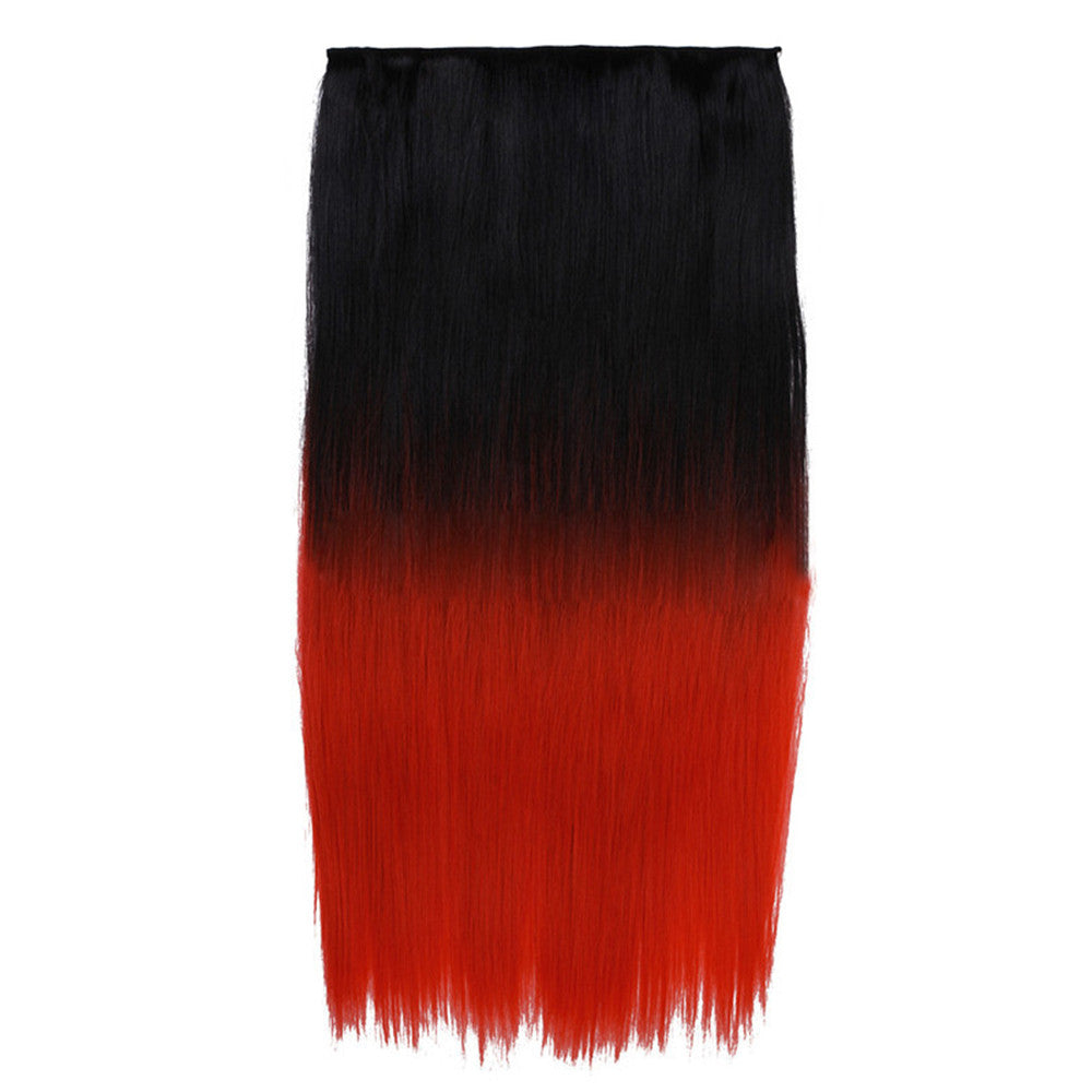 Five Clips Long Straight Hair Extension Wig   1BTRED - Mega Save Wholesale & Retail