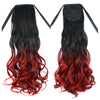 Wig Long Curled Hair Horsetail Gradient Ramp    black bright red C03-1BTRED# - Mega Save Wholesale & Retail - 1