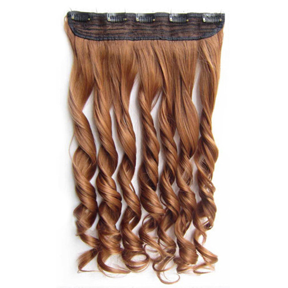 Colorful Straight Hair Extension 5 Clips Wig    30#