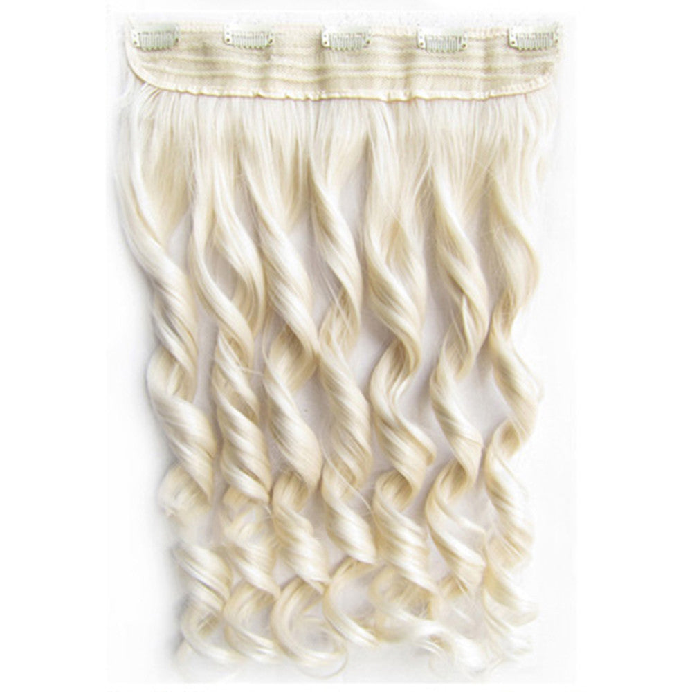 Colorful Straight Hair Extension 5 Clips Wig    60#