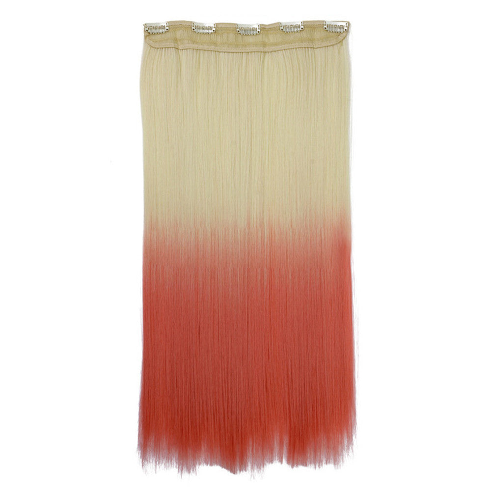 Five Clips Long Straight Hair Extension Wig   613THOT PINK - Mega Save Wholesale & Retail