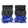 Gradient Ramp Wig Hair Extension 5 Cards Curled black to sapphire
