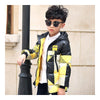 Winter Boy Middle Long Child Down Coat Thick Warm   yellow+black    110cm - Mega Save Wholesale & Retail - 2