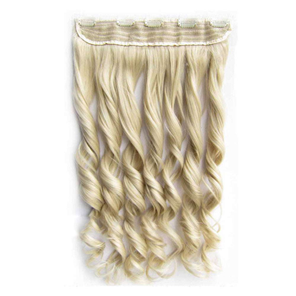 Colorful Straight Hair Extension 5 Clips Wig    M24/613#