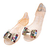 Chromatic Rhinestone Beads Bowknot Transparent Jelly Shoes Sandals Beach  champagne - Mega Save Wholesale & Retail