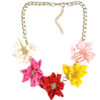 European Fashionable Exaggerated Big Brand Ornament Delicate Resin Flower Short Necklace   red - Mega Save Wholesale & Retail - 5