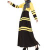 Muslim Women Garments Sunday Clothes Motley Dress   yellow  M
