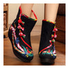Vintage Beijing Cloth Shoes Embroidered Boots black thin shoes - Mega Save Wholesale & Retail - 2