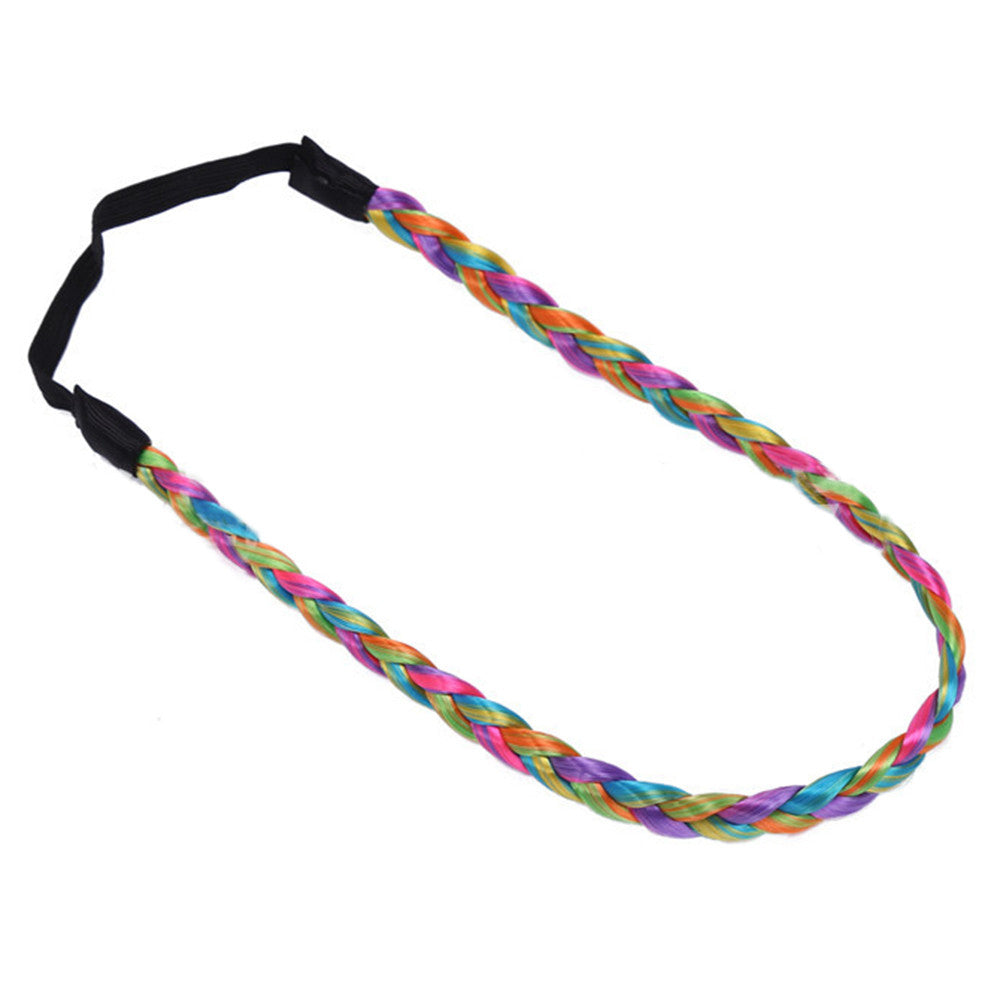 Bohemian Braid Hair Band Wig  rainbow - Mega Save Wholesale & Retail