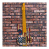 Vintage Iron Wood Guitar Wall Hanging Decoration    yellow - Mega Save Wholesale & Retail - 1